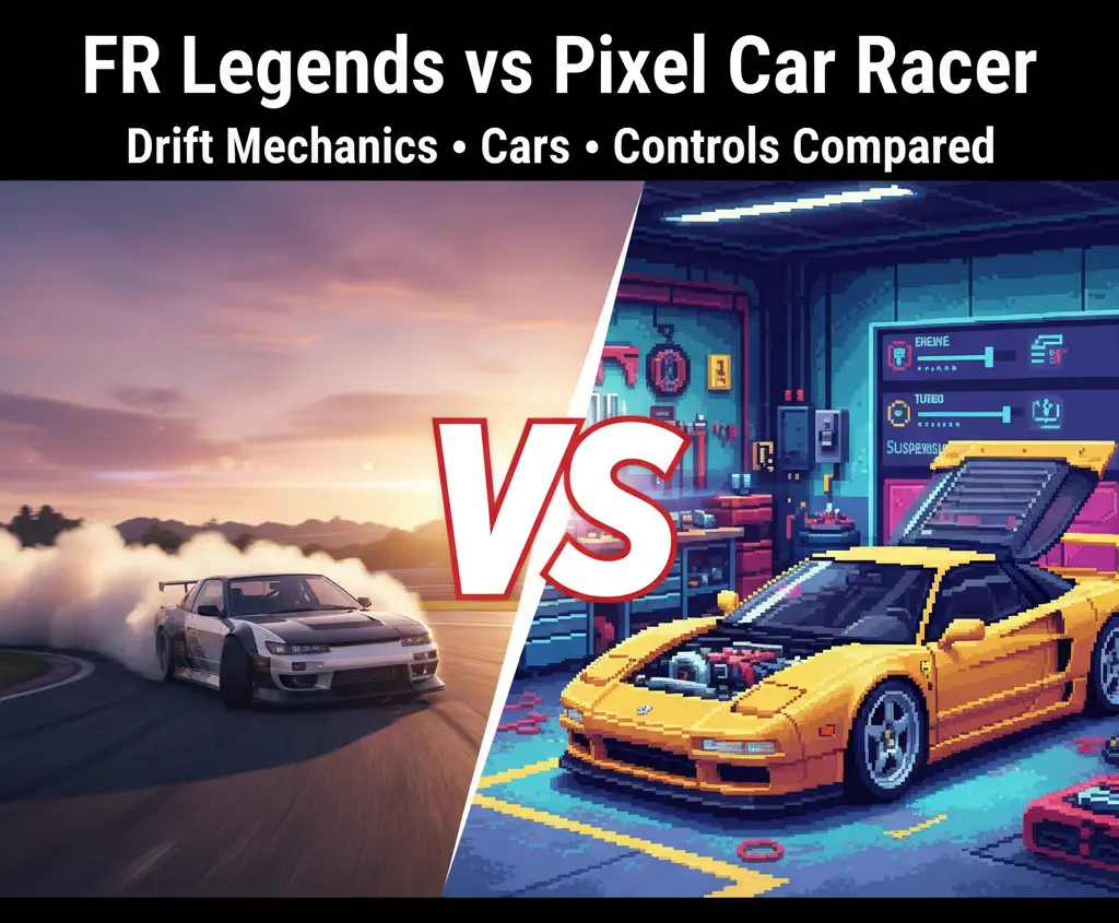 FR Legends vs Pixel Car Racer