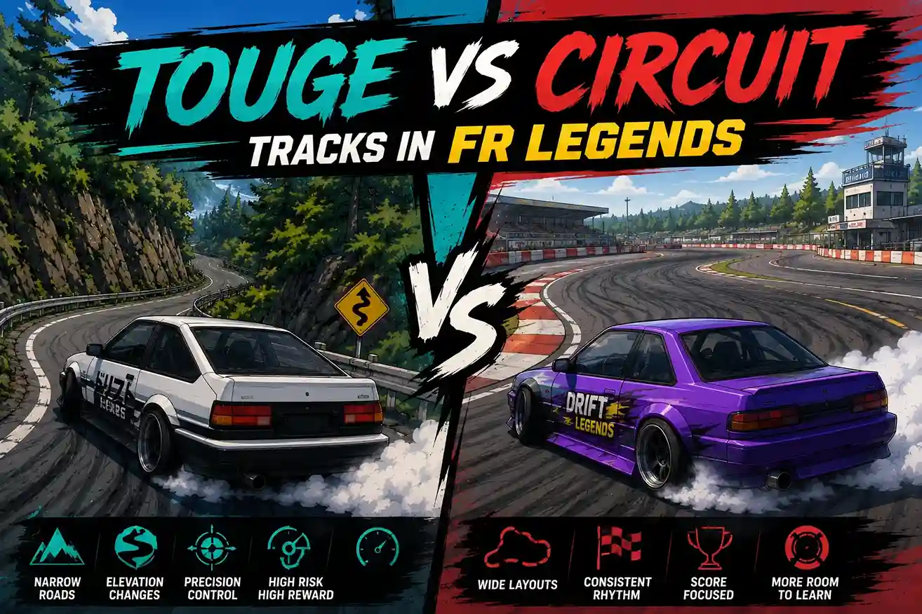 Touge vs Circuit Tracks in FR Legends