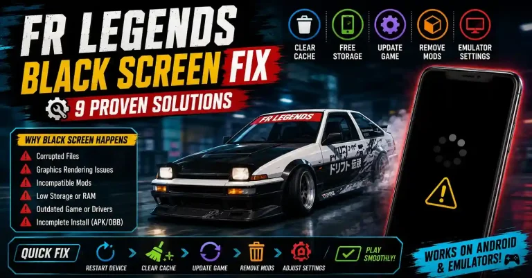 FR Legends Black Screen Fix